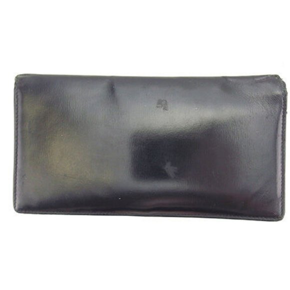Cartier Wallet Purse Long Wallet Black Gold Mens Authentic Used - Picture 2 of 6